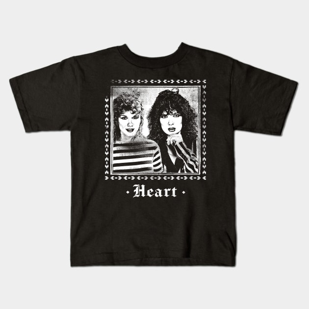 Heart /// 80s Styled Faded Vintage Look Kids T-Shirt by DankFutura